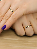 Alianças Ouro 18k 2mm Abaulada Tradicional (2 gr O Par) Dourado