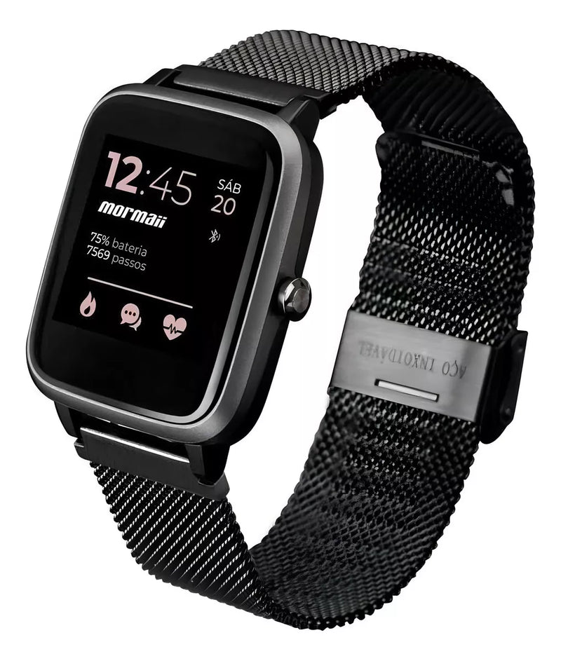 Relógio Digital - Smartwatch Mormaii Life GPS TouchScreen - Pulseira DOURADO,PRETO,PRATA E ROSÉ