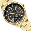 Relógio Euro Dourado Aço Inoxidável Amarelo Dourado Preto