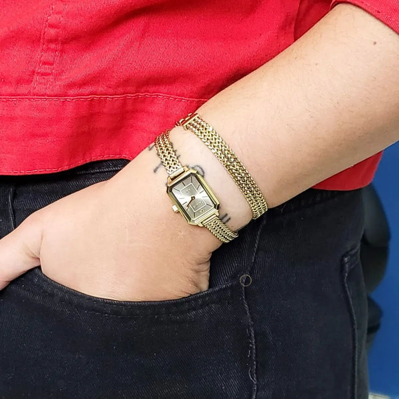 Relógio Technos Feminino Mini Dourado - 5y20iv/1x Bisel Champagne