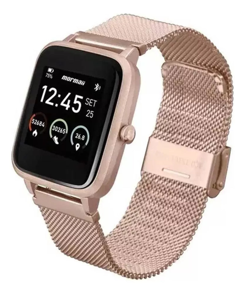 Relógio Digital - Smartwatch Mormaii Life GPS TouchScreen - Pulseira DOURADO,PRETO,PRATA E ROSÉ
