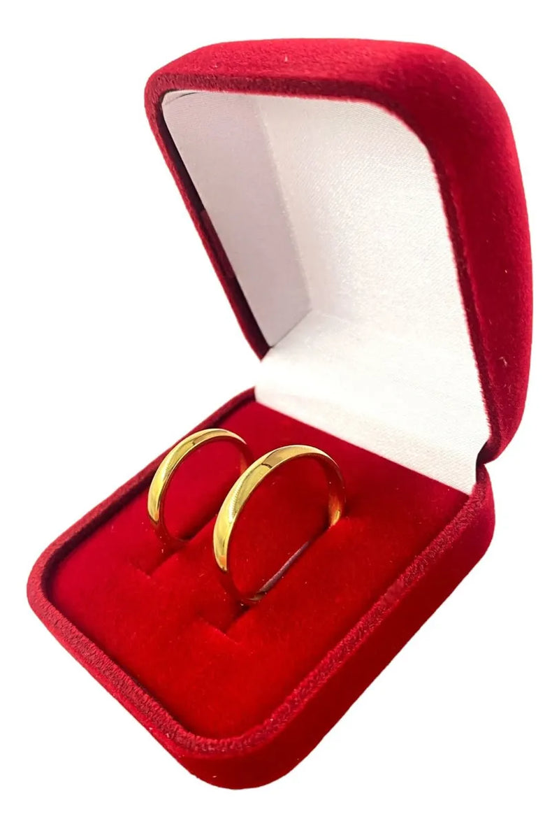Alianças Ouro 18k 2mm Abaulada Tradicional (2 gr O Par) Dourado