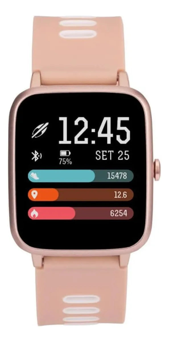 Relógio Digital - Smartwatch Mormaii Life GPS TouchScreen - Pulseira,PRETO E ROSÉ