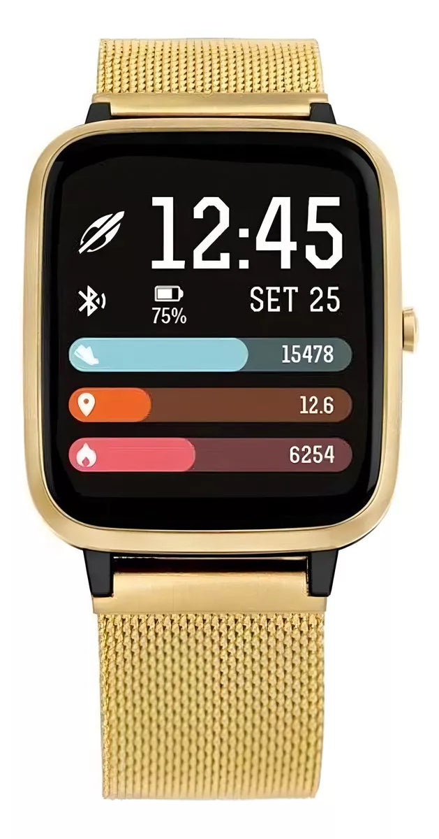 Relógio Digital - Smartwatch Mormaii Life GPS TouchScreen - Pulseira DOURADO,PRETO,PRATA E ROSÉ