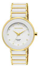 Relógio Feminino Technos Ceramic Branco Cor Da Correia Dourada E Branca Cor Do Bisel Dourado E Branco