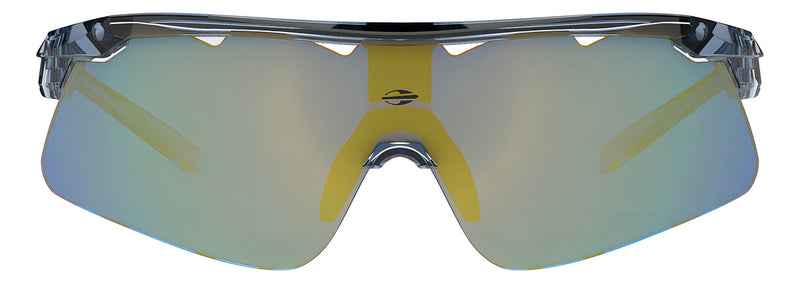 Óculos De Sol Esportivo Mormaii Smash 3 M0197d4996 Cor Fumo Cinza Translúcido Brilho Armação Fumo Cinza Translúcido Brilho Haste Fumo Cinza Translúcido Brilho Lente Dourado Ocre