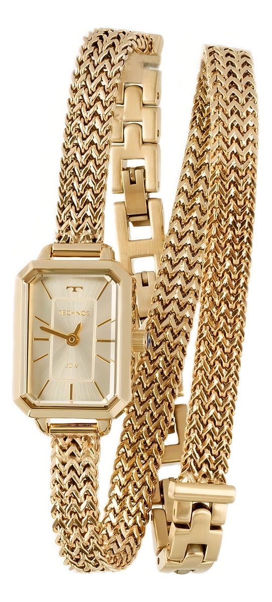 Relógio Technos Feminino Mini Dourado - 5y20iv/1x Bisel Champagne