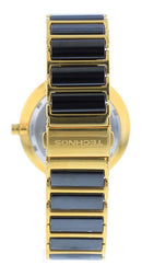 Relógio Feminino Technos Ceramic PRETO Cor Da Correia Dourada E preto Cor Do Bisel Dourado E PRETO