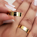 ALIANÇAS MODELOS QUADRADA  COM 4,5  GRAMAS O PAR OURO 18K GARANTIA VITALÌCIO