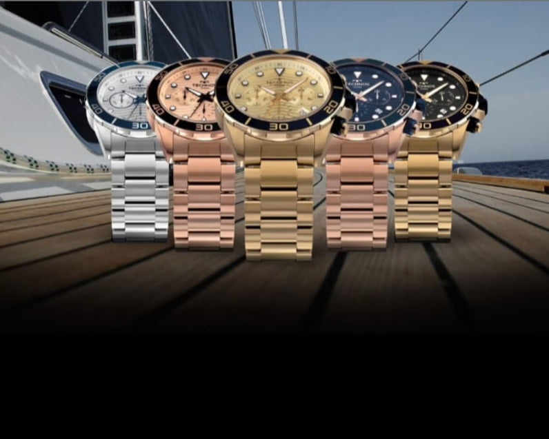 Kit Technos Masculino Acqua Dourado Edição Especial Torben Grael